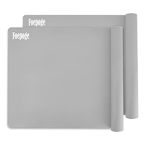Foepoge 2pcs Silikonmatte Groß 60x40 cm Weit Bastelmatte für Resin Gießharz, Hitzebeständig Arbeitsmatte Silikon Unterlage für Epoxidharz Handwerk Schmuck Guss, Tischset, Platzset, Tischmatte, Grau Foepoge 2pcs Silikonmatte Groß 60x40 cm Weit Bastelmatte für Resin Gießharz, Hitzebeständig Arbeitsmatte Silikon Unterlage für Epoxidharz Handwerk Schmuck Guss, Tischset, Platzset, Tischmatte, Grau von Foepoge
