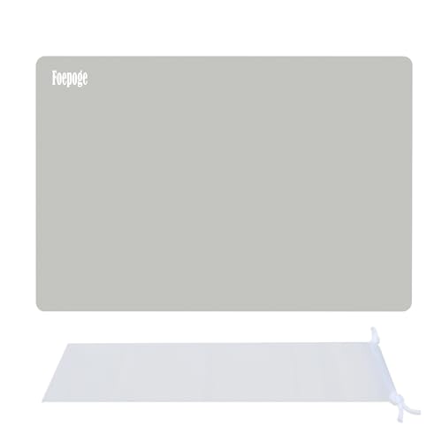 Foepoge Silikonmatte Groß 60x40 cm Weit Bastelmatte für Resin Gießharz, Hitzebeständig Arbeitsmatte Silikon Unterlage für Epoxidharz Handwerk Schmuck Guss, Tischset, Platzset, Tischmatte, Grau von Foepoge