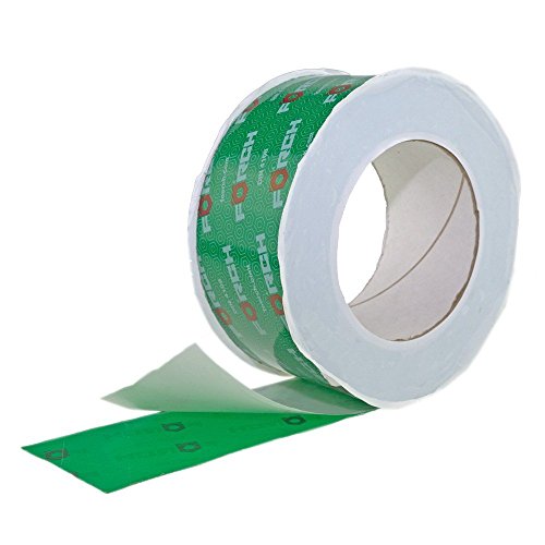 10 Rollen Klebeband 60mm x 25 lfm für Dampfbremse Dampfsperre Dampfsperrfolie Dampfbremsfolie OSB - Systemklebeband grün von Förch