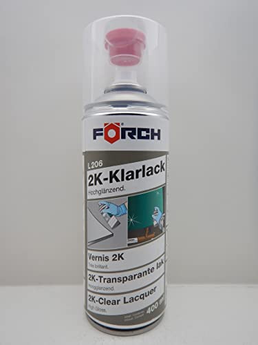 Förch 2K KLARLACK L206 LACK SPRAY SPRAYDOSE DOSE HOCHGLÄNZEND 400ML (1) von Förch