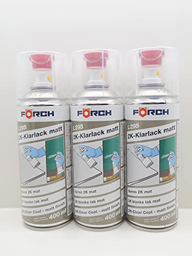 Förch 2K KLARLACK MATT LACK SPRAYDOSE DOSE KRAFTSTOFF BESTÄNDIG 400ML (3) von Förch