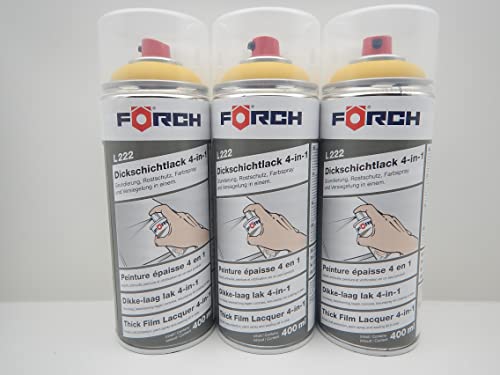 FORCH 4 in 1 RAL 1004 GOLDGELB GELB DICKSCHICHTLACK LACK SPRAY SPRAYDOSE 400ML (3) von FORCH