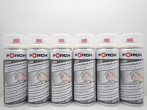 FORCH 4 in 1 RAL 1015 HELLELFENBEIN DICKSCHICHTLACK LACK SPRAY SPRAYDOSE 400ML (6) von FORCH