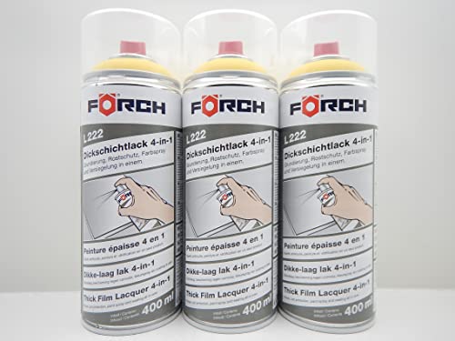 Förch 4 in 1 RAL 1021 RAPSGELB GELB DICKSCHICHTLACK LACK SPRAY SPRAYDOSE 400ML (3) von Förch