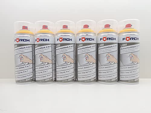 FORCH 4 in 1 RAL 1028 MELONENGELB GELB DICKSCHICHTLACK LACK SPRAY SPRAYDOSE 400ML (6) von FORCH