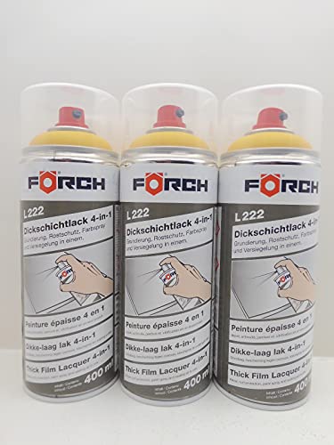 FORCH 4 in 1 RAL 1032 GINSTERGELB GELB DICKSCHICHTLACK LACK SPRAY SPRAYDOSE 400ML (3) von FORCH