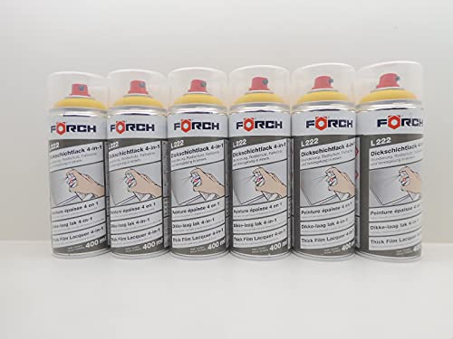 FORCH 4 in 1 RAL 1032 GINSTERGELB GELB DICKSCHICHTLACK LACK SPRAY SPRAYDOSE 400ML (6) von FORCH