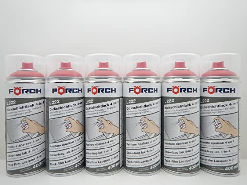 Förch 4 in 1 RAL 3000 FEUERROT ROT DICKSCHICHTLACK LACK SPRAY SPRAYDOSE 400ML (6) von Förch