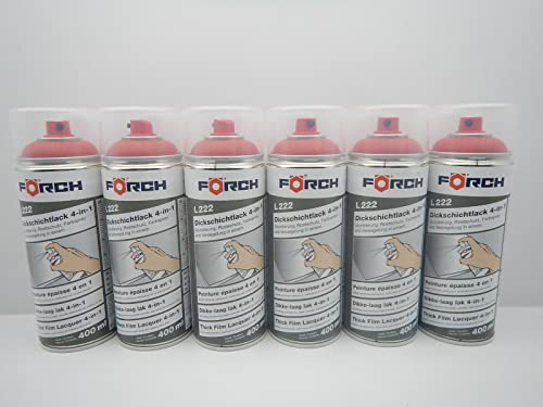 FORCH 4 in 1 RAL 3003 RUBINROT ROT DICKSCHICHTLACK LACK SPRAY SPRAYDOSE 400ML (6) von FORCH