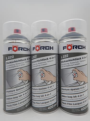 FORCH 4 in 1 RAL 7030 STEINGRAU GRAU DICKSCHICHTLACK LACK SPRAY SPRAYDOSE 400ML (3) von FORCH