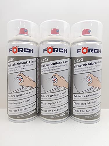 FORCH 4 in 1 RAL 9002 GRAUWEISS WEISS GRAU DICKSCHICHTLACK LACK SPRAY SPRAYDOSE 400ML (3) von FORCH