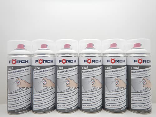 FORCH 4 in 1 RAL 9010 WEIß DICKSCHICHTLACK LACK LACKSPRAY SPRAY SPRAYDOSE 400ML (6) von FORCH