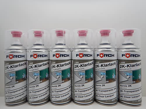 FORCH 2K KLARLACK L206 LACK SPRAY SPRAYDOSE DOSE HOCHGLÄNZEND 400ML (6) von FORCH