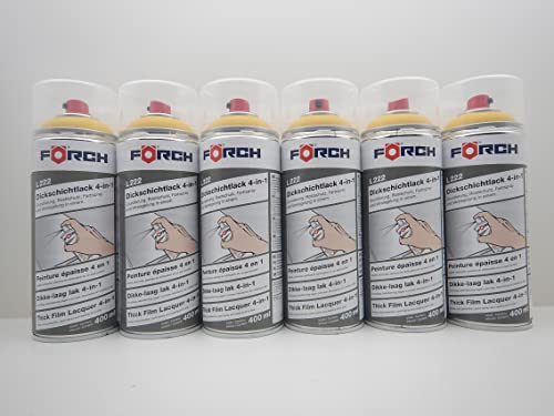 Förch 4 in 1 RAL 1004 GOLDGELB GELB DICKSCHICHTLACK LACK SPRAY SPRAYDOSE 400ML (6) von Förch