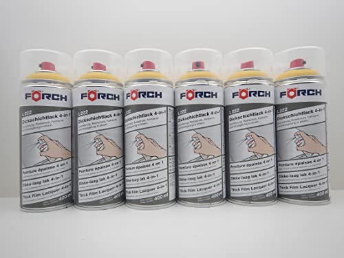 FORCH 4 in 1 RAL 1004 GOLDGELB GELB DICKSCHICHTLACK LACK SPRAY SPRAYDOSE 400ML (6) von FORCH