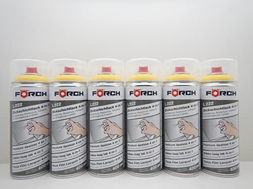 Förch 4 in 1 RAL 1021 RAPSGELB GELB DICKSCHICHTLACK LACK SPRAY SPRAYDOSE 400ML (6) von Förch