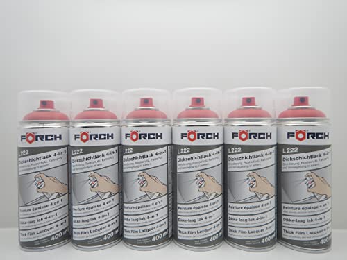 Förch 4 in 1 RAL 3001 SIGNALROT ROT DICKSCHICHTLACK LACK SPRAY SPRAYDOSE 400ML (6) von Förch