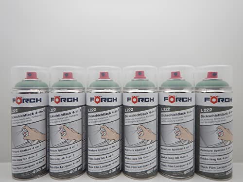 FORCH 4 in 1 RAL 6011 RESEDAGRÜN GRÜN DICKSCHICHTLACK LACK SPRAY SPRAYDOSE 400ML (6) von FORCH