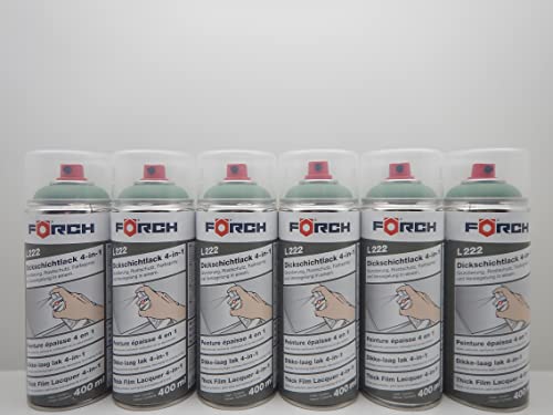 Förch 4 in 1 RAL 6011 RESEDAGRÜN GRÜN DICKSCHICHTLACK LACK SPRAY SPRAYDOSE 400ML (6) von Förch