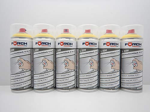 Förch 4 in 1 TRAKTOR GELB LANDMASCHINE DICKSCHICHTLACK LACK SPRAY SPRAYDOSE 400ML (6) von Förch