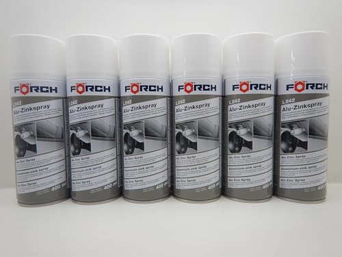 Förch 6x ALU ZINK ZINKSPRAY L242 ROST KORROSIONSSCHUTZ PUNKTSCHWEIßFÄHIG 400ML von Förch
