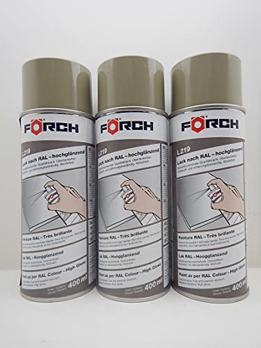 Förch GELBGRAU GELB GRAU RAL 7034 LACK LACKSPRAY SPRAY SPRAYDOSE 400ML (3) von Förch