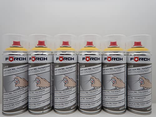 FORCH GOLDGELB GELB RAL 1004 LACK LACKSPRAY SPRAY SPRAYDOSE 400ML (6) von FORCH