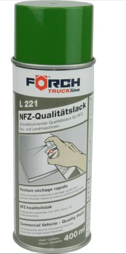 Förch L221 Truckline Lackspray 400ml John Deere Grün, Nutzfahrzeuglack für BAU- Landmaschinen Traktoren Mähdrescher 62102592 400 ml (1er Pack) von FORCH