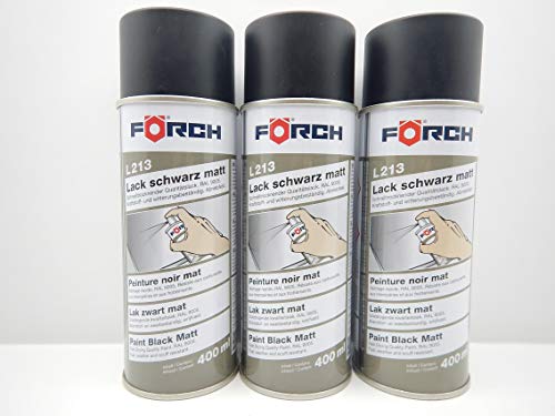 Förch SCHWARZ MATT RAL 9005 Lack LACKSPRAY Spray SPRAYDOSE 400ML (3) von FORCH