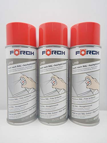 FORCH VERKEHRSROT ROT RAL 3020 Lack LACKSPRAY Spray SPRAYDOSE 400ML (3) von FORCH