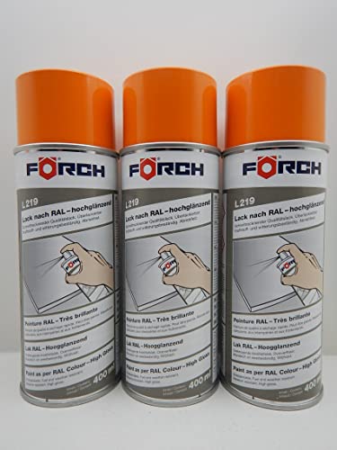 FORCH GELBORANGE GELB ORANGE RAL 2000 LACK LACKSPRAY SPRAY SPRAYDOSE 400ML (3) von FORCH