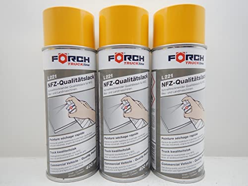 Förch KOMATSU NATUR GELB BAGGER BAUMASCHINE LACK LACKSPRAY SPRAY SPRAYDOSE 400ML (3) von Förch