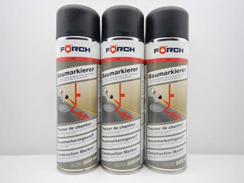 MARKIERUNGSSPRAY MARKIERUNG FARBE PREMIUM SPRAY ROT NEON L298 360° VENTIL (3) von FORCH