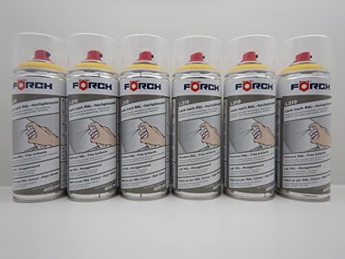 RAPSGELB GELB RAL 1021 LACK LACKSPRAY SPRAY SPRAYDOSE 400ML (6) von FORCH