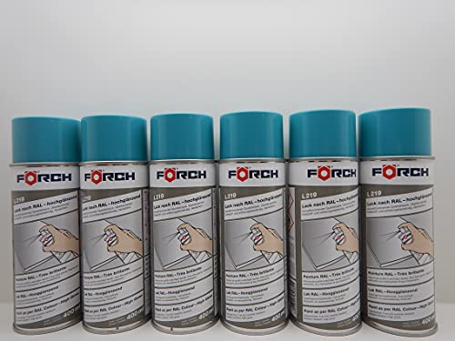 FORCH TÜRKISBLAU BLAU RAL 5018 LACK LACKSPRAY SPRAY SPRAYDOSE 400ML (6) von FORCH