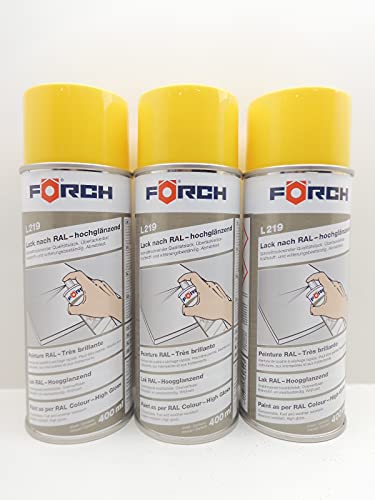 FORCH VERKEHRSGELB GELB RAL 1023 LACK LACKSPRAY SPRAY SPRAYDOSE 400ML (3) von FORCH