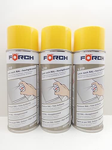 Förch VERKEHRSGELB GELB RAL 1023 LACK LACKSPRAY SPRAY SPRAYDOSE 400ML (3) von Förch