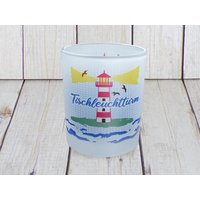 Glas Windlicht Teelichthalter "Tischleuchtturm' Mit Leuchtturm, Wellen, Möwen | Maritim Gefrostet Ostsee Nordsee Geschenk Glas Windlicht Teelichthalter "Tischleuchtturm' Mit Leuchtturm, Wellen, Möwen | Maritim Gefrostet Ostsee Nordsee Geschenk von Foerdeblau