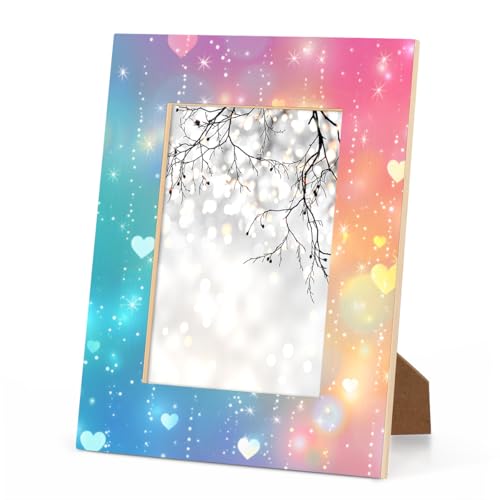Foerrkelg Sparkling Shape Heart Bilderrahmen, 10,2 x 15,2 cm, für Wandbehang und Tischdekoration, Fotorahmen für vertikale oder horizontale Präsentation von Foerrkelg
