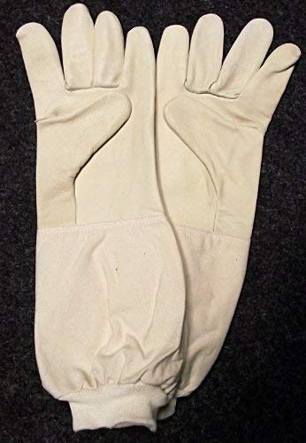 Förster-Fellnest Imkerhandschuhe - echtes, kräftiges und weich gearbeitetes Leder mit extra langer Stulpe - Größe 10 von Förster-Fellnest