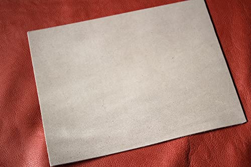Förster-Fellnest Kräftiges Dickleder als Zuschnitt, Lederstück in 18x26 cm - Tolles Bastelleder mit knapp 3 mm Dicke in natürlichem, dezenten grau von Förster-Fellnest