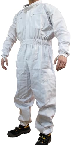 Qualitäts Imkeranzug, Imkeroverall mit Wulstkragen zur Anbringung eines Imkerschleiers - Größe 128 bis 4XL, geprüft und zertifiziert (Gr. 128) von Förster-Fellnest