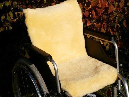 Förster-Fellnest Qualitäts Rollstuhlauflage aus echtem Lammfell 40x85 cm - Dichte, stabile Ware für Atmungsaktivität und Druckentlastung von Förster-Fellnest