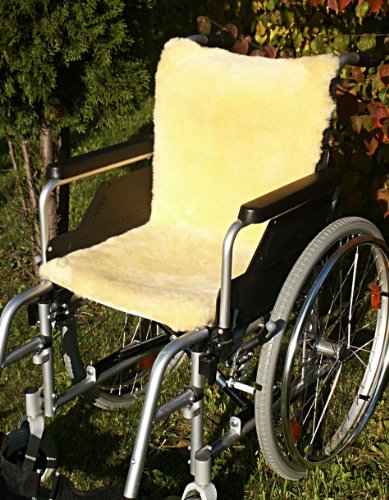Förster-Fellnest Rollstuhlauflage aus echtem Lammfell - Dichte und stabile Ware für hohe Atmungsaktivität und Druckentlastung 45x85 cm von Förster-Fellnest