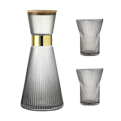 Fofetbfo Bedside Night Wasserkaraffe mit Deckel und Becher Glas Klar Nachttisch Karaffe mit Glas Nachttisch Wasserkaraffe mit Tassen Set für Schlafzimmer Nachttisch, 960ml Fofetbfo Bedside Night Wasserkaraffe mit Deckel und Becher Glas Klar Nachttisch Karaffe mit Glas Nachttisch Wasserkaraffe mit Tassen Set für Schlafzimmer Nachttisch, 960ml von Fofetbfo