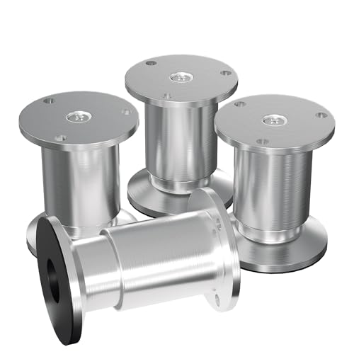 Fogmiea 4er Set Möbelfüße | Schrankfüße Höhenverstellbar | Höhe 100mm mit Schrauben für individuelle DIY-Möbel | Möbelbeine Küchenschränke Aluminium runde Schrankfüße Fogmiea 4er Set Möbelfüße | Schrankfüße Höhenverstellbar | Höhe 100mm mit Schrauben für individuelle DIY-Möbel | Möbelbeine Küchenschränke Aluminium runde Schrankfüße von Fogmiea