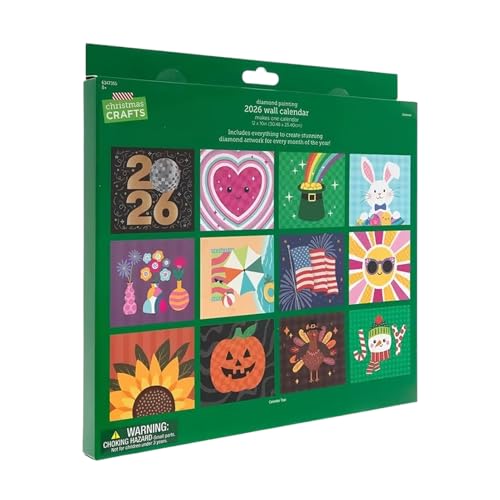 2026 Wandkalender Diamond Malerei Kit - Diamond Art Calendar Kits 2026, 12 Monate Diamonds Maler Kalender - D I Y Diamonds Art Desk -Kalender Für Home Office Decoration von Fogukier
