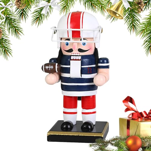 Fogukier Nussknacker-Dekoration, traditioneller Baseballspieler, Nussknacker-Soldaten-Figuren, Sammlerstück, Urlaubsdekoration für Weihnachten, Schreibtisch, Kamin, Bücherregal, Tisch von Fogukier