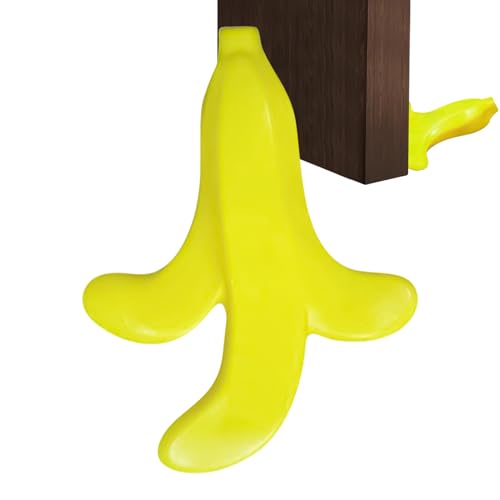 Fogukier Süßer Türstopper | Bananenschalen-Design Lustiger Türstopper - Stoßdämpfende Polsterung Leiser Türstopper Für Wand Zuhause Arbeitsplatz Garage Hotel von Fogukier