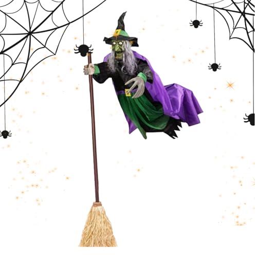 Halloween Animierte Dekorationen - 6ft Outdoor Scary Flying Hover Hexe, Fliegende Hexe Halloween Dekorationen Mit Gruseligen Sounds & L-ichtern Hallo ween Animierte Requisiten Für Gartenharten Im Halloween Animierte Dekorationen - 6ft Outdoor Scary Flying Hover Hexe, Fliegende Hexe Halloween Dekorationen Mit Gruseligen Sounds & L-ichtern Hallo ween Animierte Requisiten Für Gartenharten Im von Fogukier